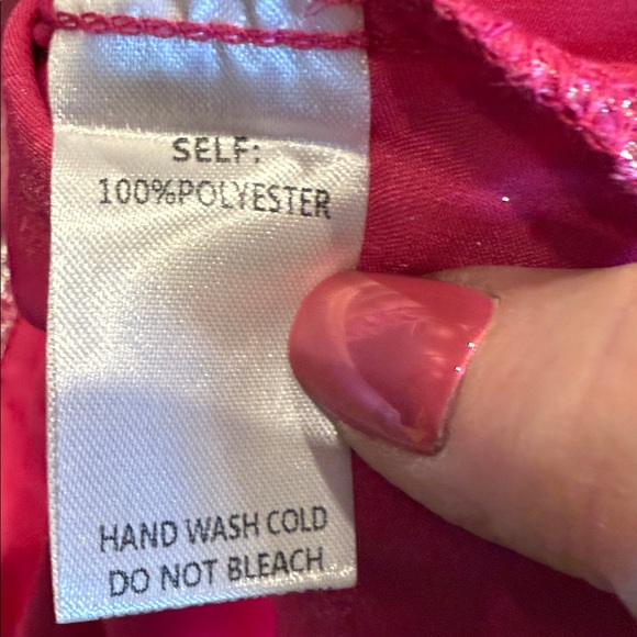 Easel Metallic Pink Button-Down Shirt - Picture 5 of 5